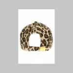 LEOPARD šiltovka s leopardím vzorom, univerzálna nastaviteľná veľkosť so zapínaním na kovovú pracku materiál 100% bavlna